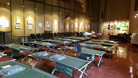 Marin Civic Center Shelter for Fire Evacuees